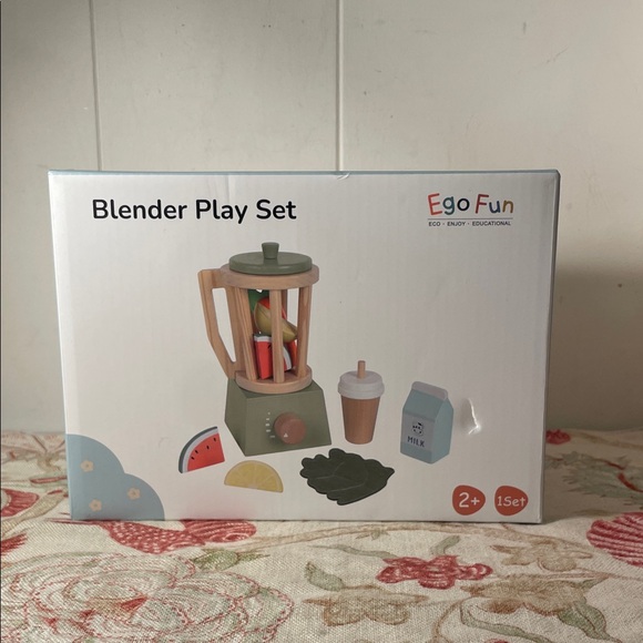Ego Fun Wooden Educational Role Play Blender Play Set - Green and Brown - Picture 1 of 7